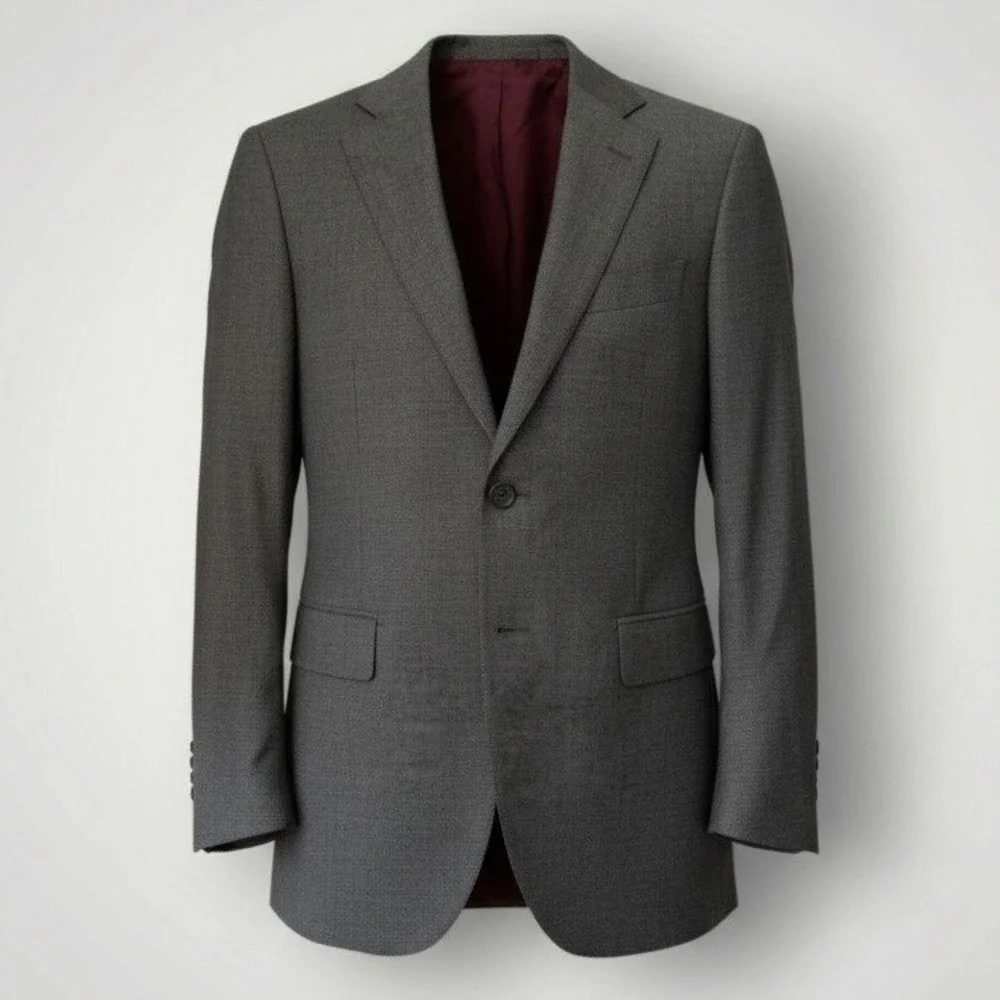 Suitsupply Lazio Suit Jacket Men 40R Grey Pure Wool P47071 Slim Blazer Formal